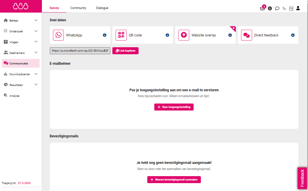 Crowdtech Survey communication design example