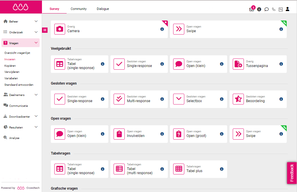 Crowdtech Survey notification design example
